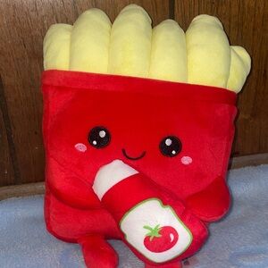 Plush French Fries Toy with Ketchup - Red and Yellow